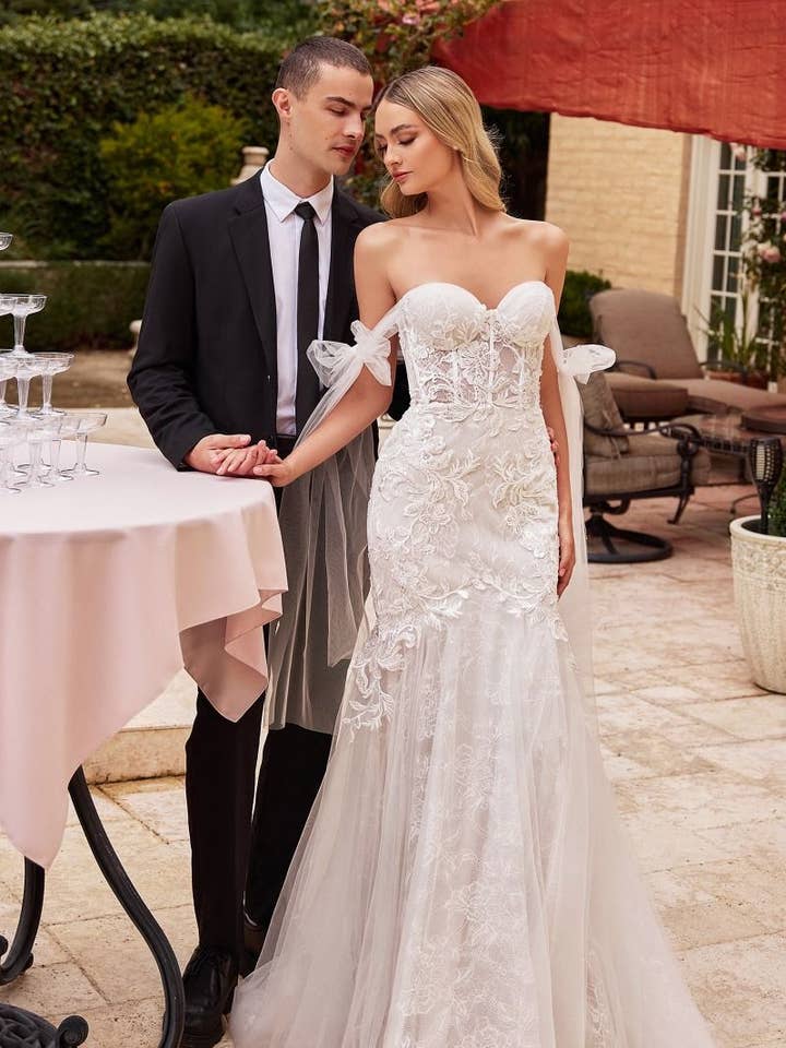 Off The Shoulder Mermaid Bridal Gown for wholesale by Tux-USA®