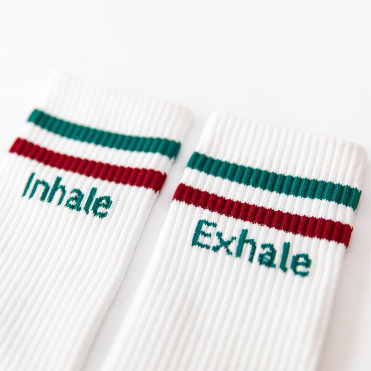 Divasya - Wholesale Socks - Women's - Socks with yoga motif in 2 variants: Inhale Exhale | Namaste14