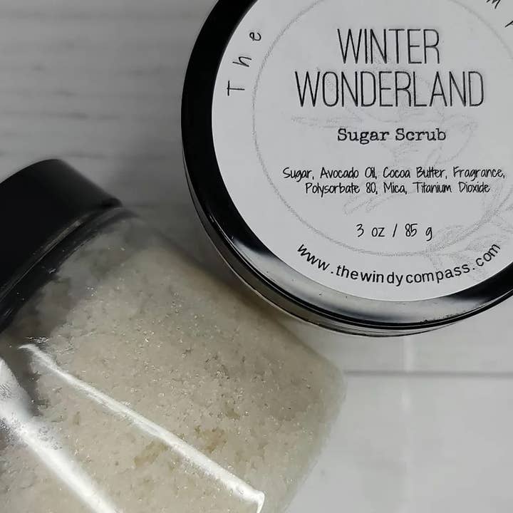 Winter Wonderland Sugar Scrub for wholesale by Windy Compass