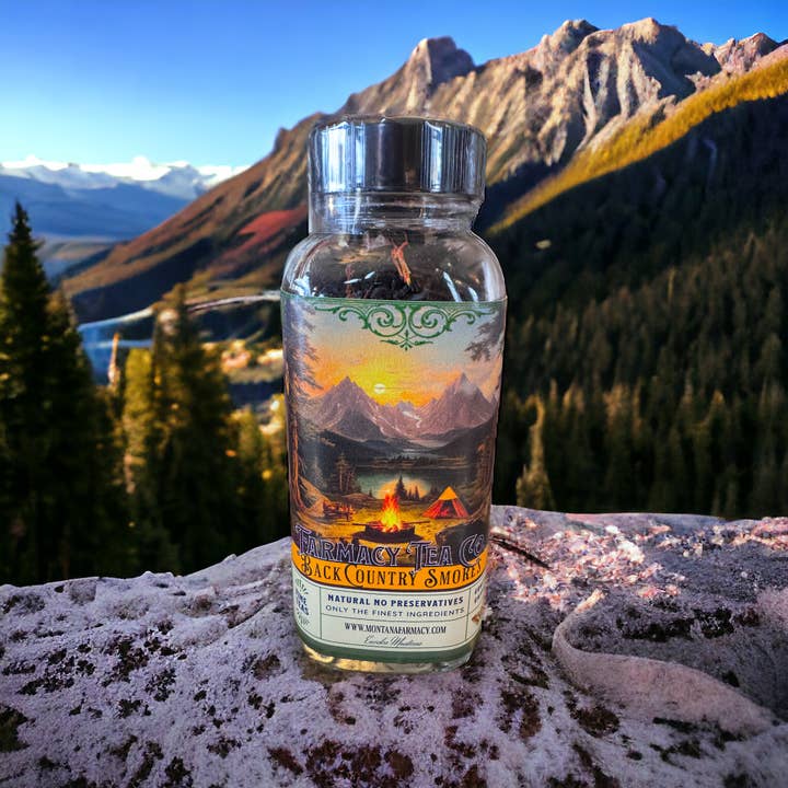 Montana Farmacy - Wholesale Loose Tea - Backcountry Camping Smore's tea Campfire Outdoorsy Vintage2
