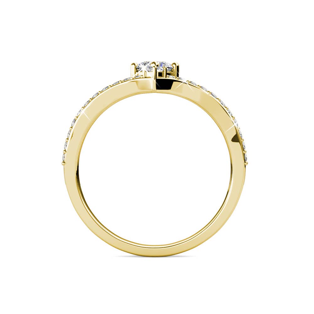 CARALI / MYC Paris - Wholesale Multi-Stone Ring - Zinnia Ring - Gold and Crystal4