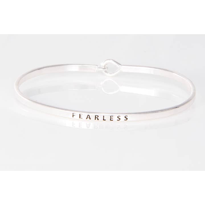 Peaceful Village Inc. - Wholesale Bangle Bracelet - "Fearless" Message Cuff Bracelet