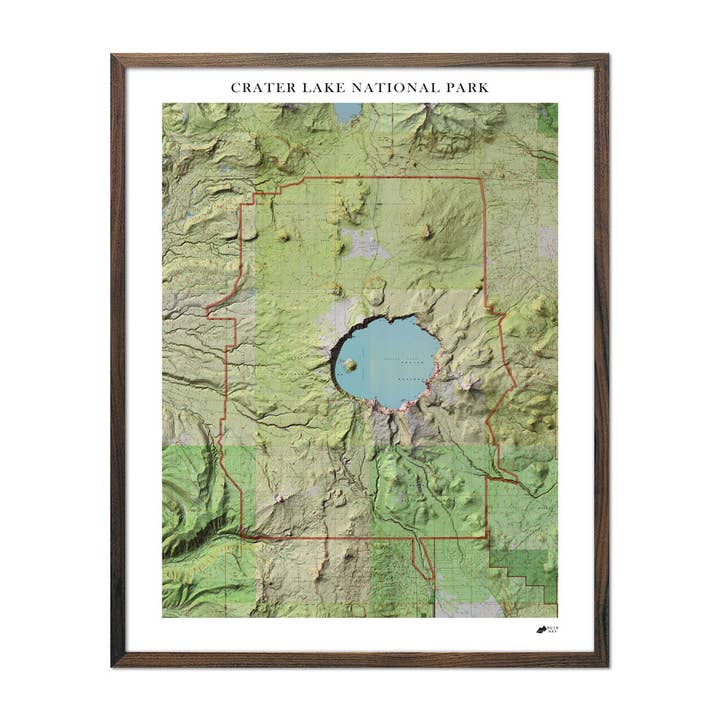 Crater Lake Relief Map for wholesale by Muir Way