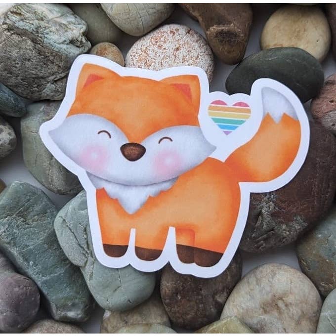 Representation Is Foxy Sticker, Subtle Pride, Vinyl Sticker for wholesale by PrismPressCo
