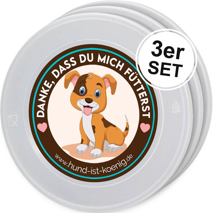 DOG IS KING® robusta burklock i 3-pack för hundmat och kattmat för wholesale av H.I.K. GmbH