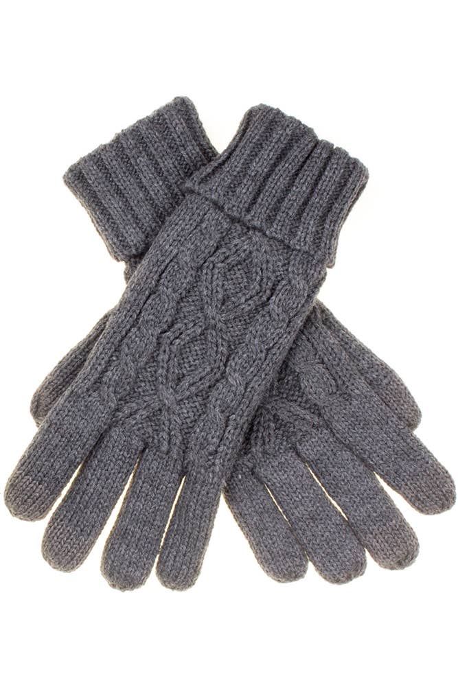 Hana - Vente Gants – femme - Gants à revers pliés en tricot torsadé CC avec doublure7