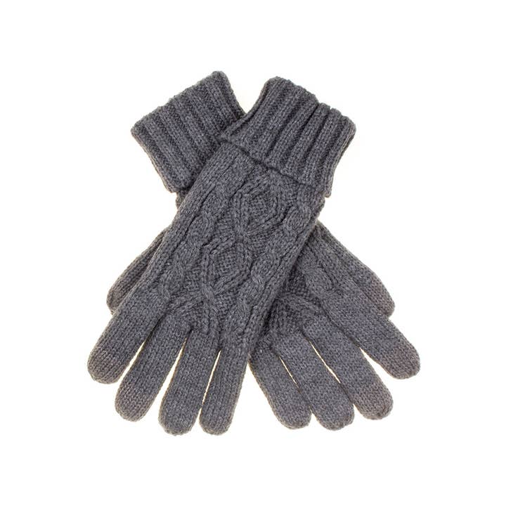 Hana - Wholesale Gloves - Women's - C.C Cable Knit Folded Cuff Gloves with Lining5