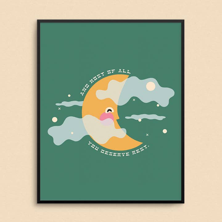 Du fortjener hvile kunsttryk for engroshandel hos Mad Love Creative Co.