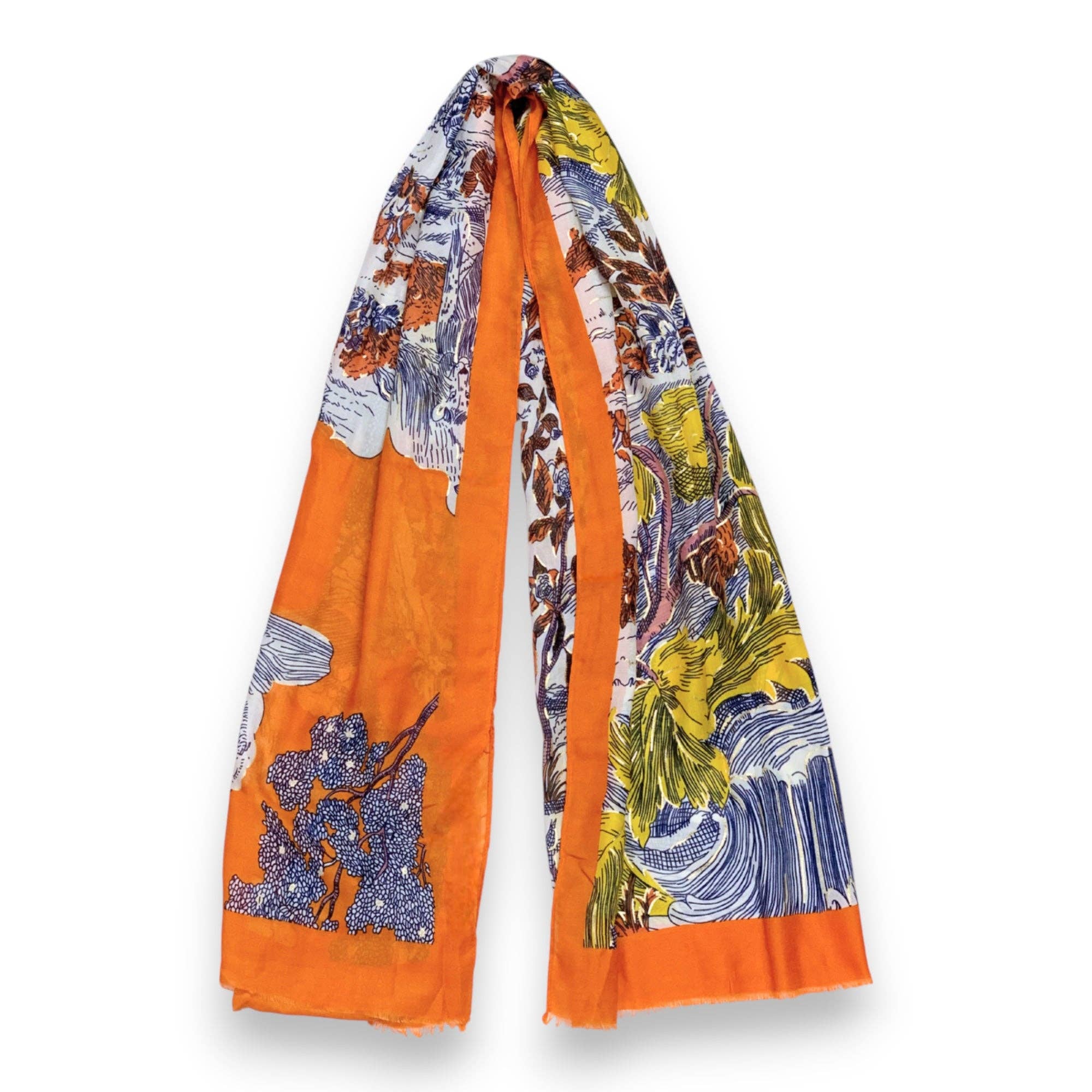 Lili Scarves (US Duty Free) – wholesale Scarf – Women's – Nature Art Print Scarf4