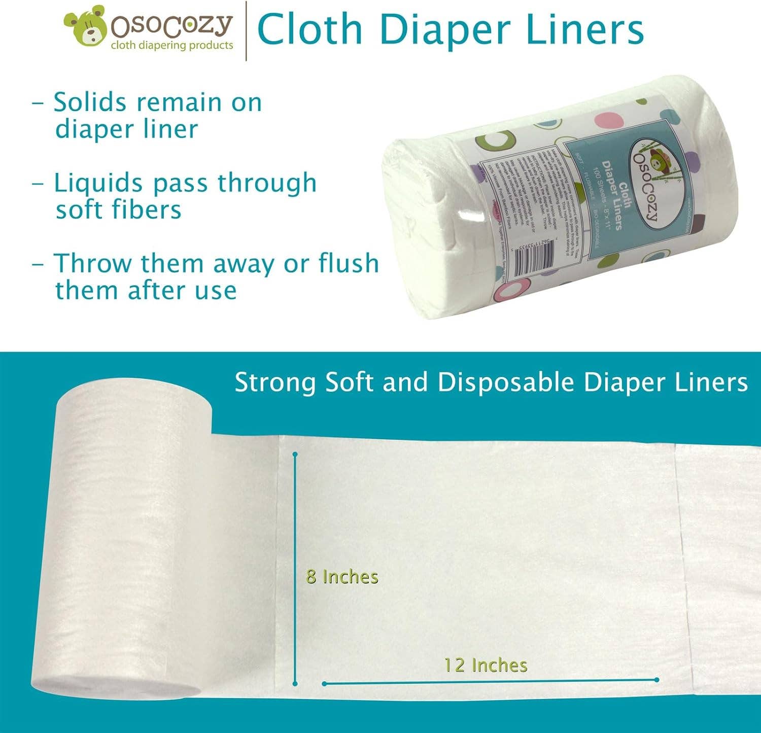 OsoCozy - Wholesale Potty Supplies - Kids & Baby - OsoCozy Flushable Liners (100 sheets per roll)6