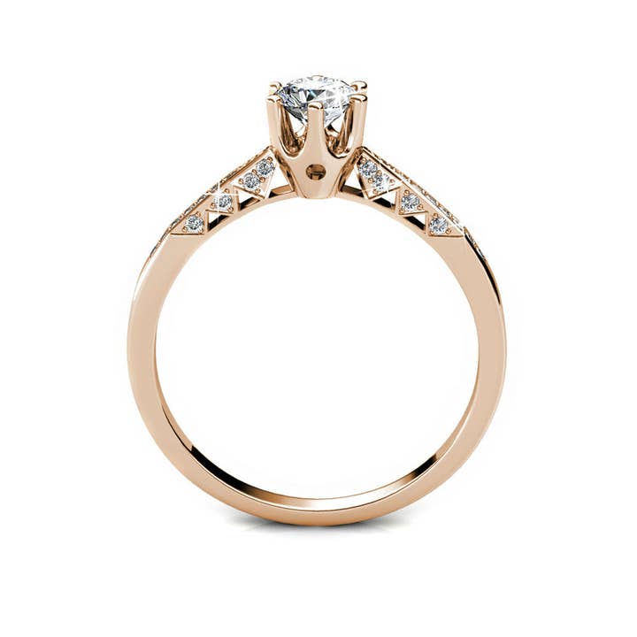 CARALI / MYC Paris - Venta al por mayor Anillos de compromiso - Anillo Destiny - Oro rosa y cristal