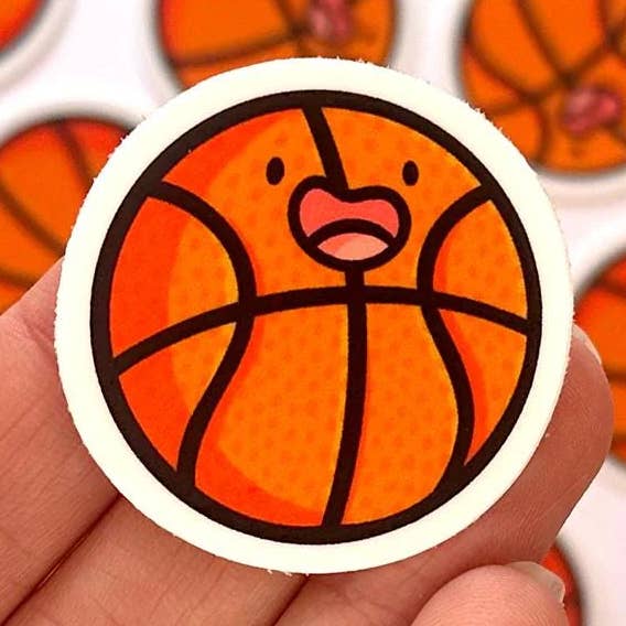 Basketball Mini Sticker for wholesale by Shop Emily M