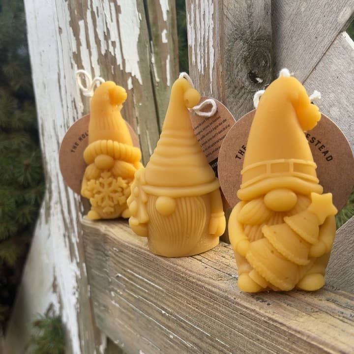 The Holton Homestead - Wholesale Novelty Candle - Beeswax Holiday themed Gnome Candles