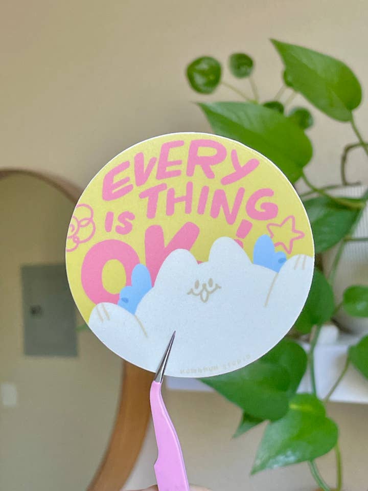 Everything is OK! Vinyl Sticker for wholesale by Kumakun Studio