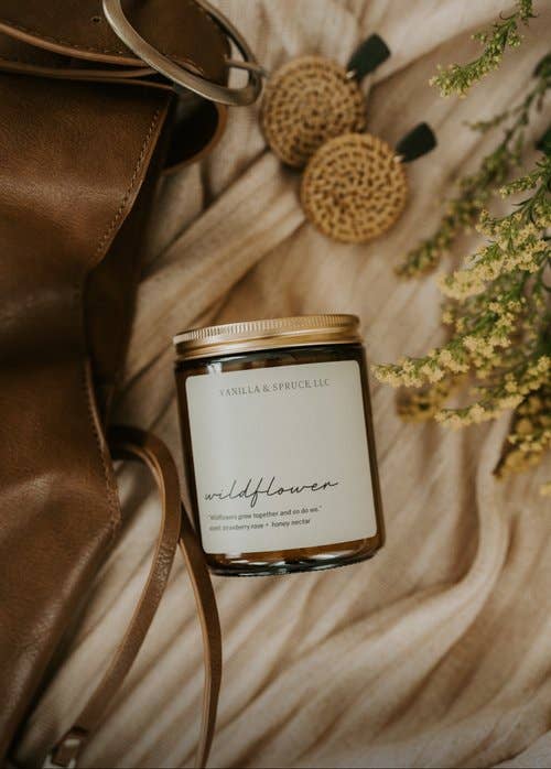 Vanilla and Spruce, LLC - Wholesale Jar/Filled Candle - 7 oz Candle - Wildflower1