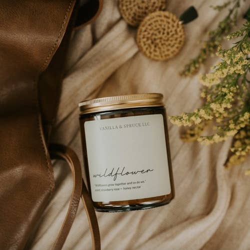 Vanilla and Spruce, LLC - Wholesale Jar/Filled Candle - 7 oz Candle - Wildflower1
