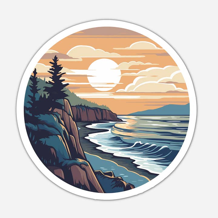 Autocolante Vinil de Washington Beach por atacado de CMarie Northwest