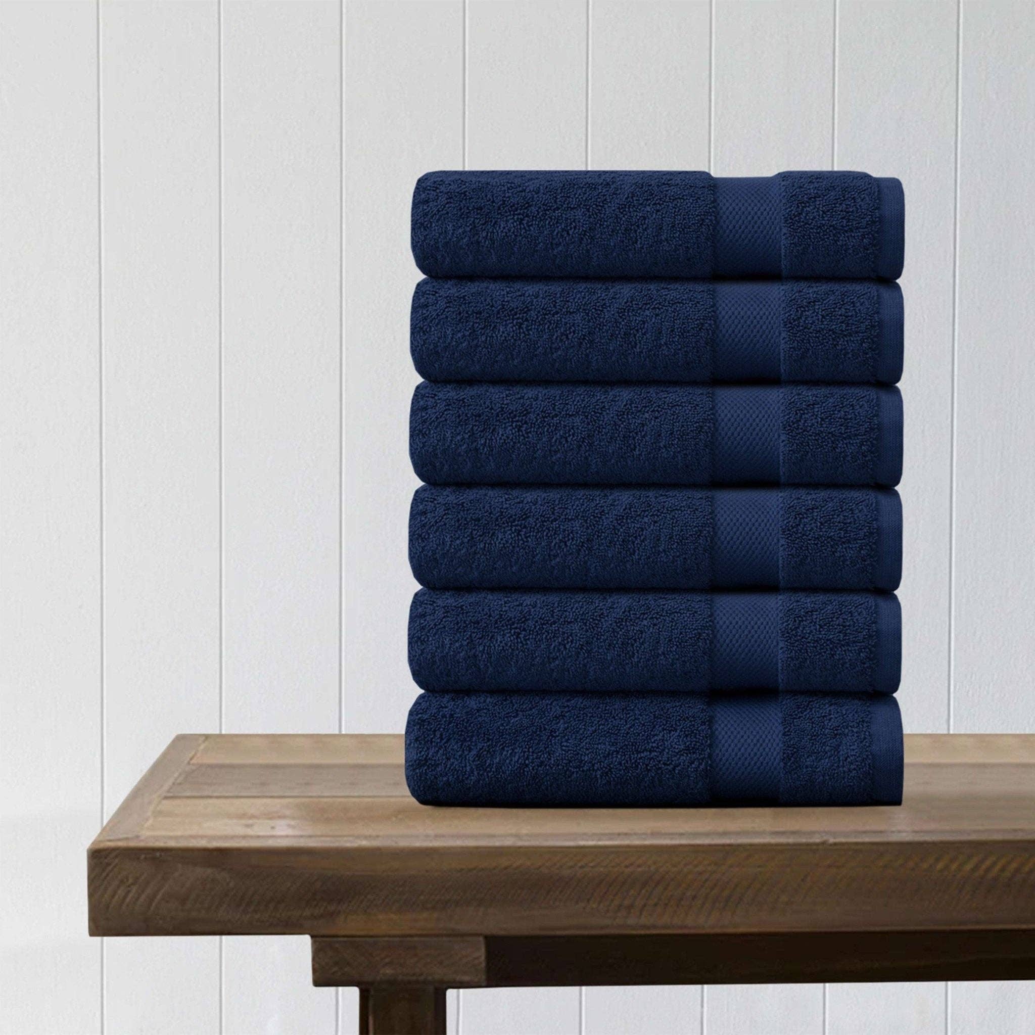 Delara - Wholesale Towel Set - 100% Organic Cotton Quick Dry Wash Cloth (Pack of 6)6