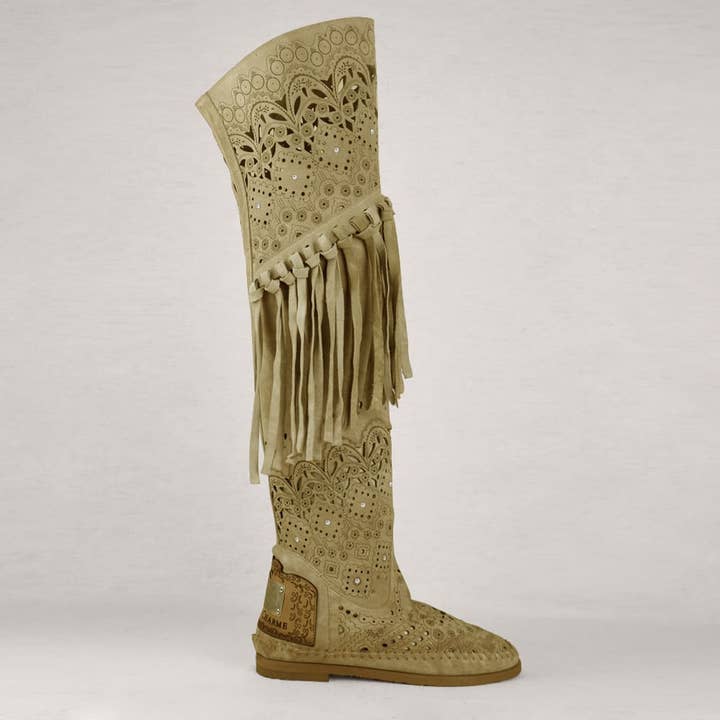 Karma of Charme - Vente Bottes – femme - Bottes femme TOO BAD C en suède à mi-cuisses8