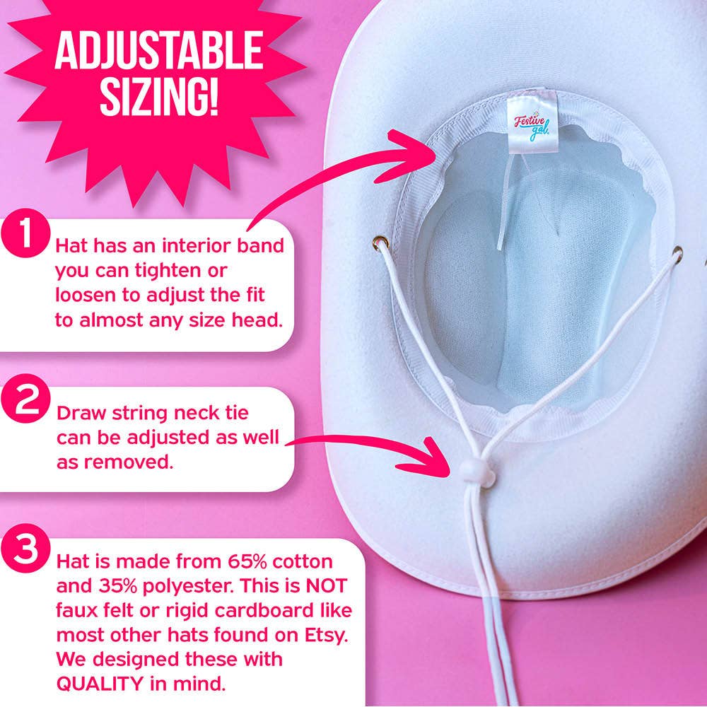 Festive Gal - Wholesale Cowboy Hat - Women's - Bachelorette Cowgirl Hat1