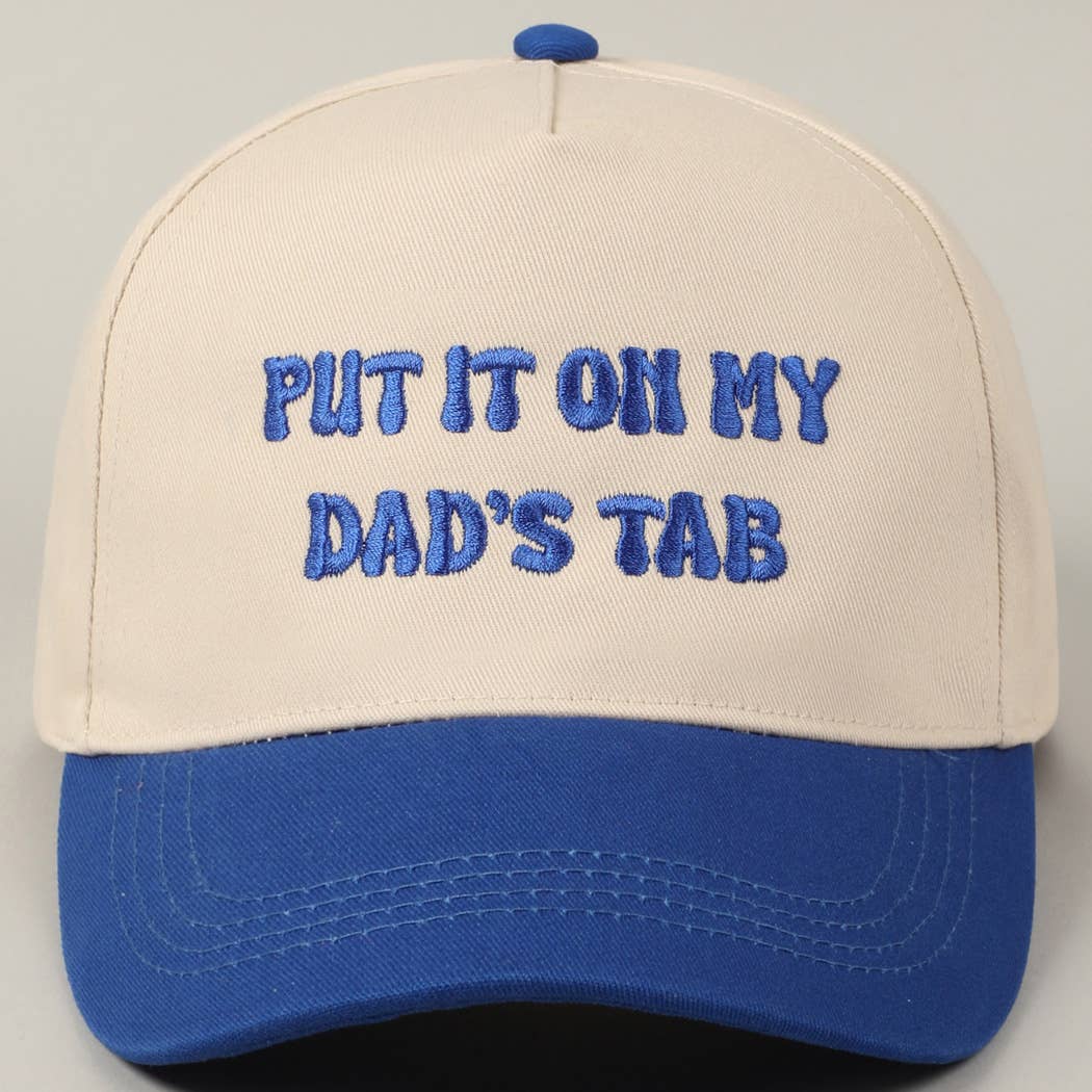 Fashion City - Wholesale Baseball Cap - Unisex - Put It On My Dad's Tab Embroidery Two-Tone Hat19