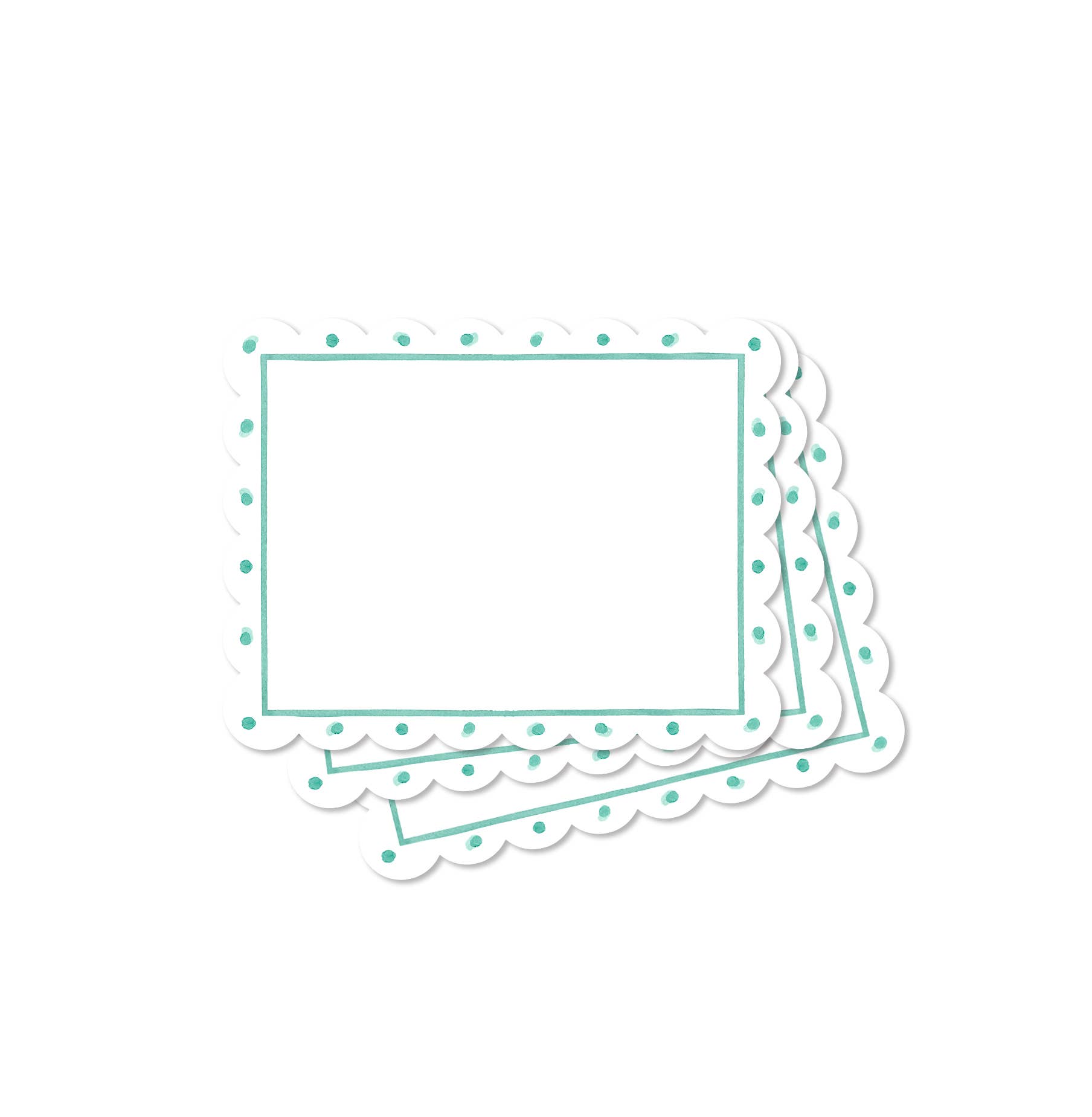 Ellen Davis Creative - Wholesale Stationery/Notecard Set - Scallop & Dot Notecards | Set of 81