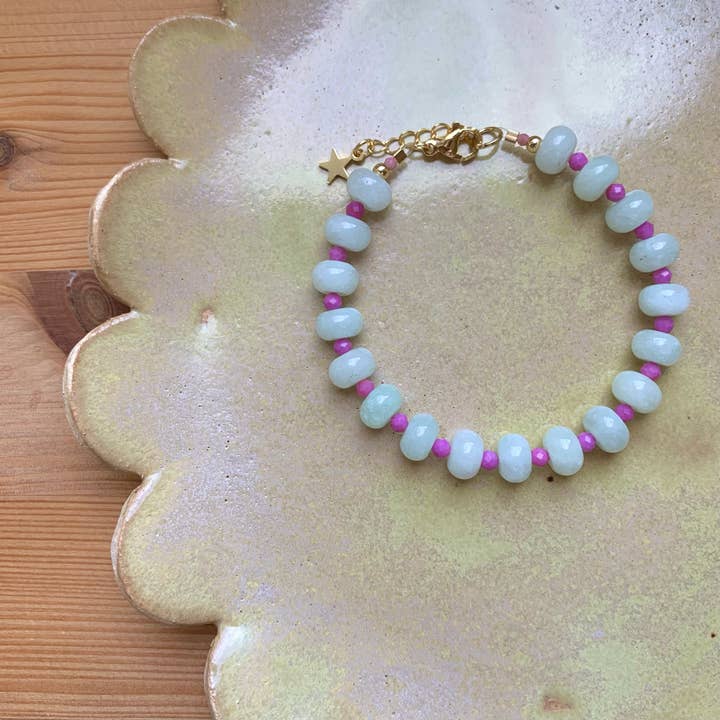 Pulsera Olympe - Azul cielo/lila para venta al por mayor de agathe & cocö