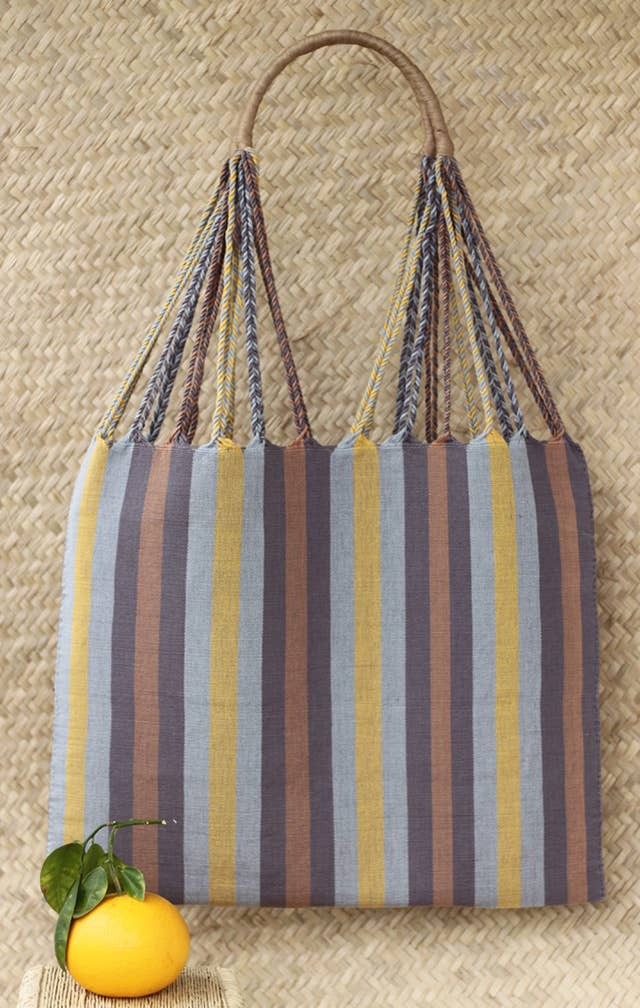 LUZ Collection - Wholesale Tote Bag - Women's - Las Rayas Tote Hand Woven in Chiapas - Lost Coast1