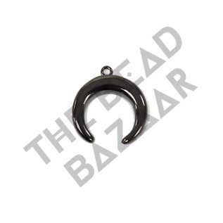 The Bead Bazaar - Wholesale Individual Charm/Pendant - Dainty Crescent Moon Charm, Sterling Silver Crescent Moon Pe3