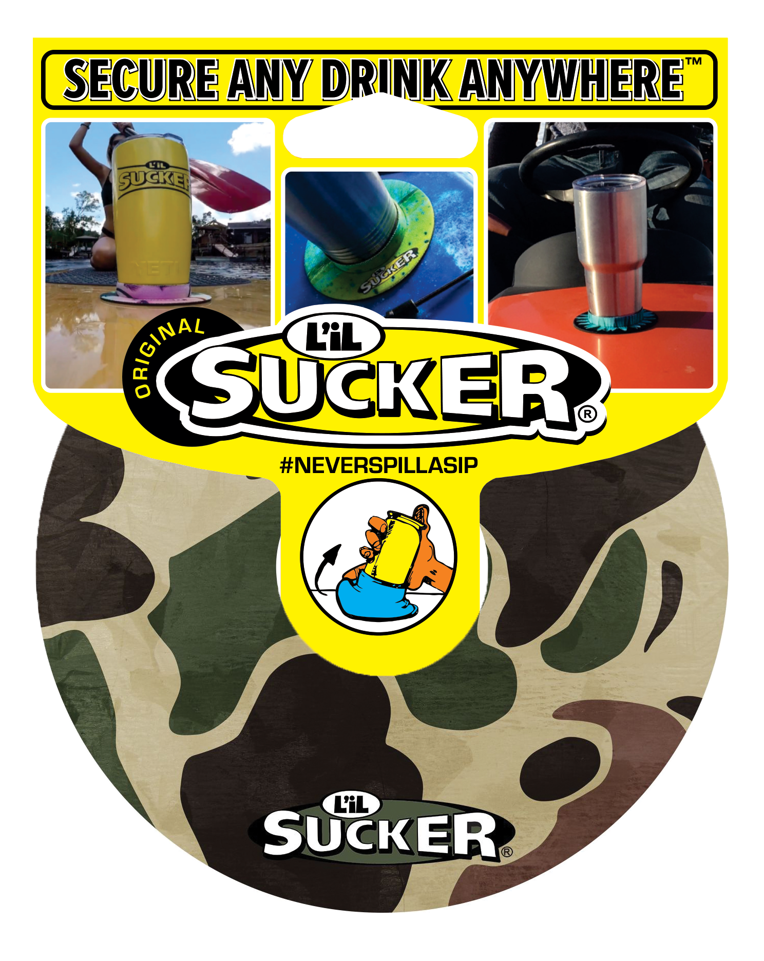 Lil Sucker - Wholesale Drink Huggers & Koozies - WOODLAND CAMO2