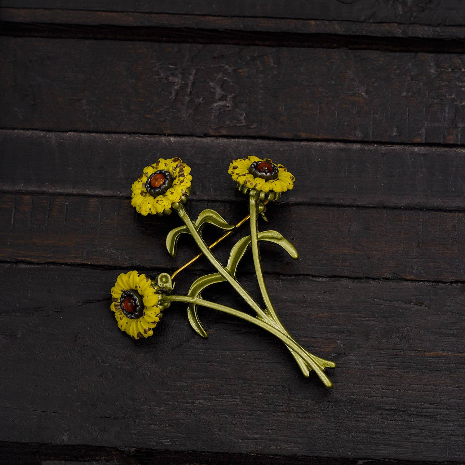 Tourtiwi – alfinete de lapela por atacado – Broche Retro de Girassol, Broche de Flor de Planta em Liga1