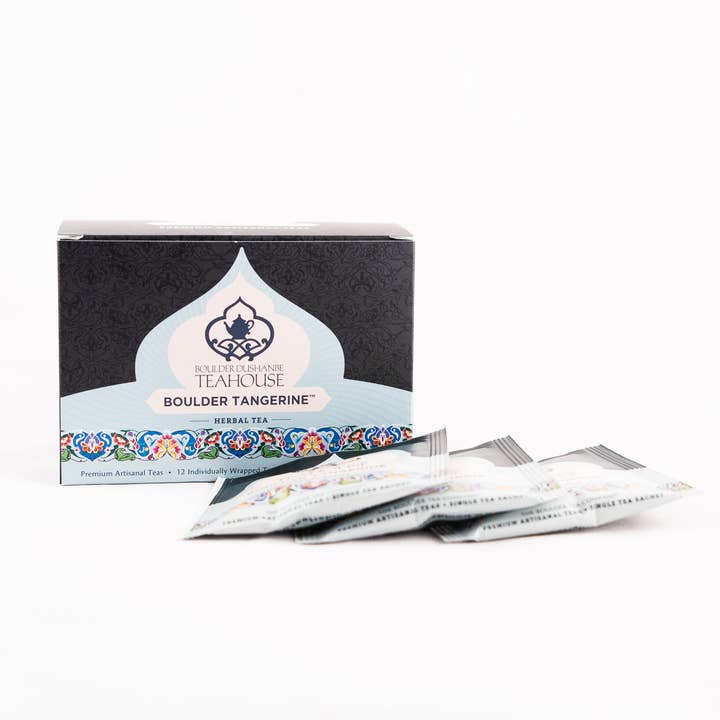Boulder Tea Company - Wholesale Tea Bags - Boulder Tangerineâ„¢ Herbal Tea - Box of 12 Tea Sachets