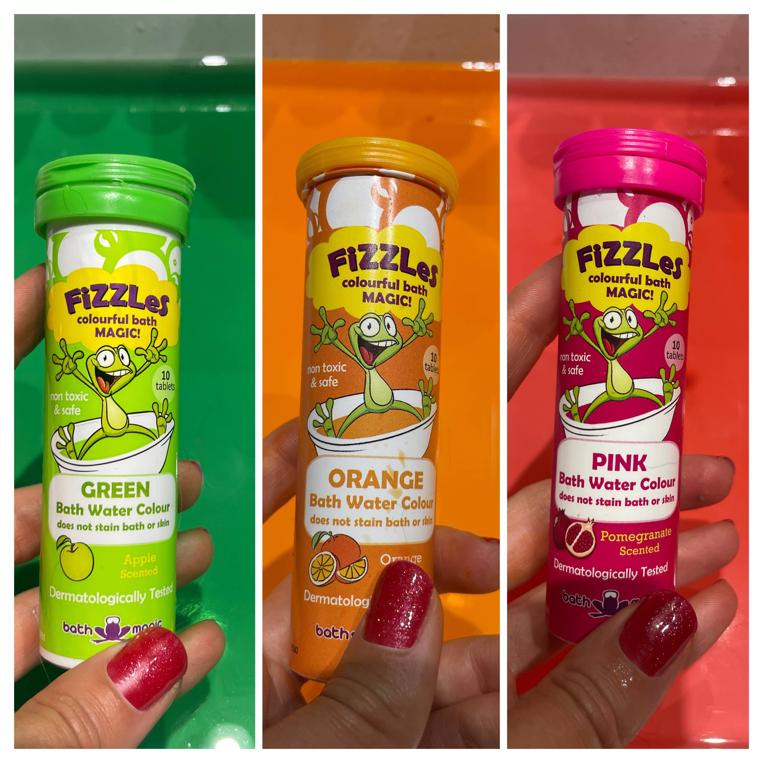 Afri-Imports - Wholesale Bath Bomb/Fizz - FiZZleS - 3 Pack Colourful Bath Magic for Kids (2 options)6