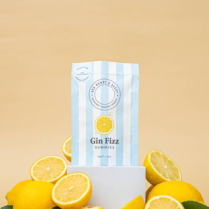 Ask Mummy & Daddy – wholesale Gummy – Gin Fizz Gummies 50g Pouch
