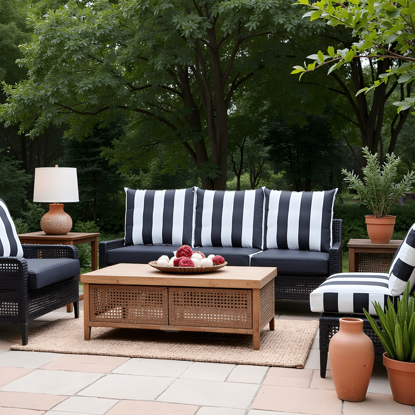 REMOVED BRAND - Wholesale Throw Pillow Cover - 2 Pack Outdoor Pillow Covers | Black White Stripe | Compatible with IKEA Duvholmen and Kuddarna Cushions1