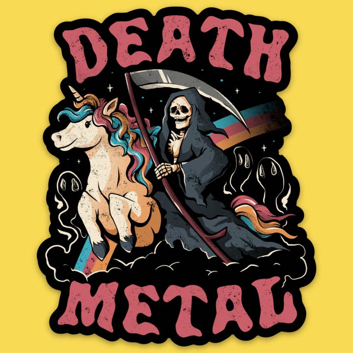 Adesivo 'Death Metal' por atacado de Wicked Clothes