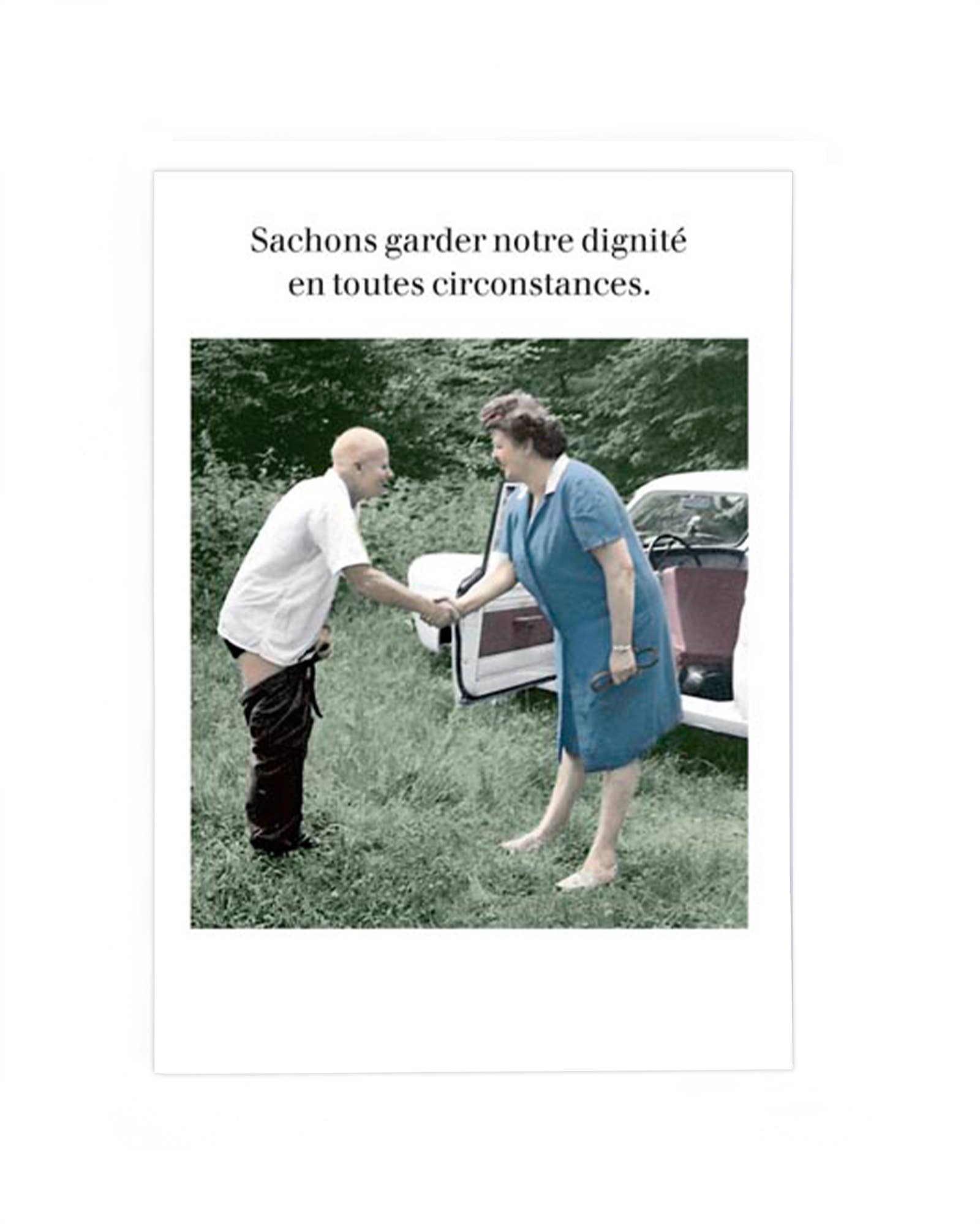 Cath Tate Cards – wholesale Postcard – Let's Maintain Our Dignity Postcard0