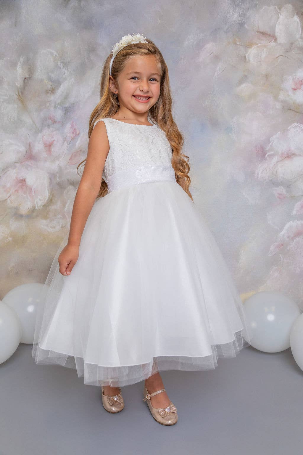Kid's Dream - Vente Robe – enfant - Robe Fille Sans Manches en Dentelle à Paillettes avec Dos en V & Nœud9