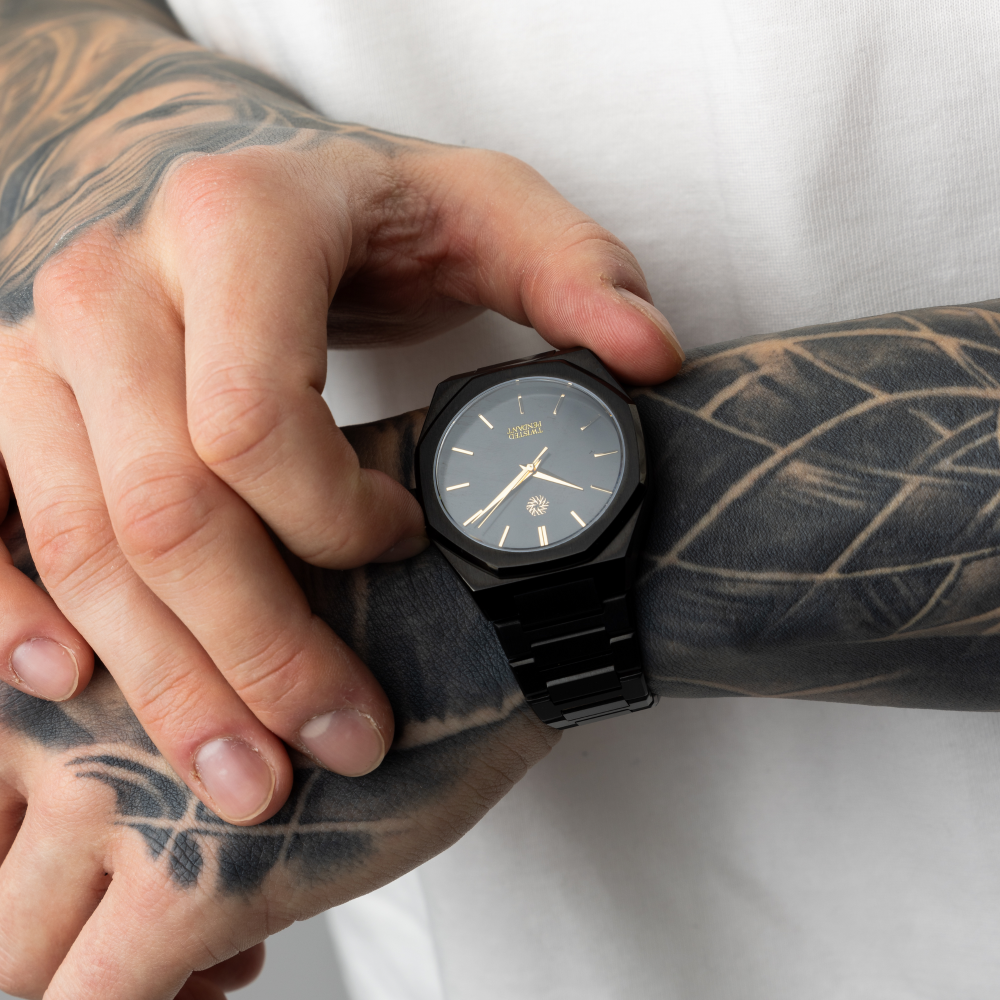 Twistedpendant - Vente Montre – homme - Montre en acier inoxydable noir Twistedpendant3