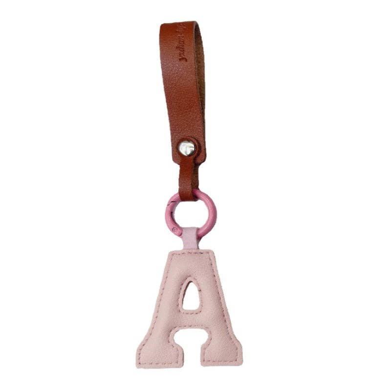 wandf – wholesale Purse/Bag Accessory - Unisex – Leather Letter Pendant Keychain For Handbag, Purse, Backpack0