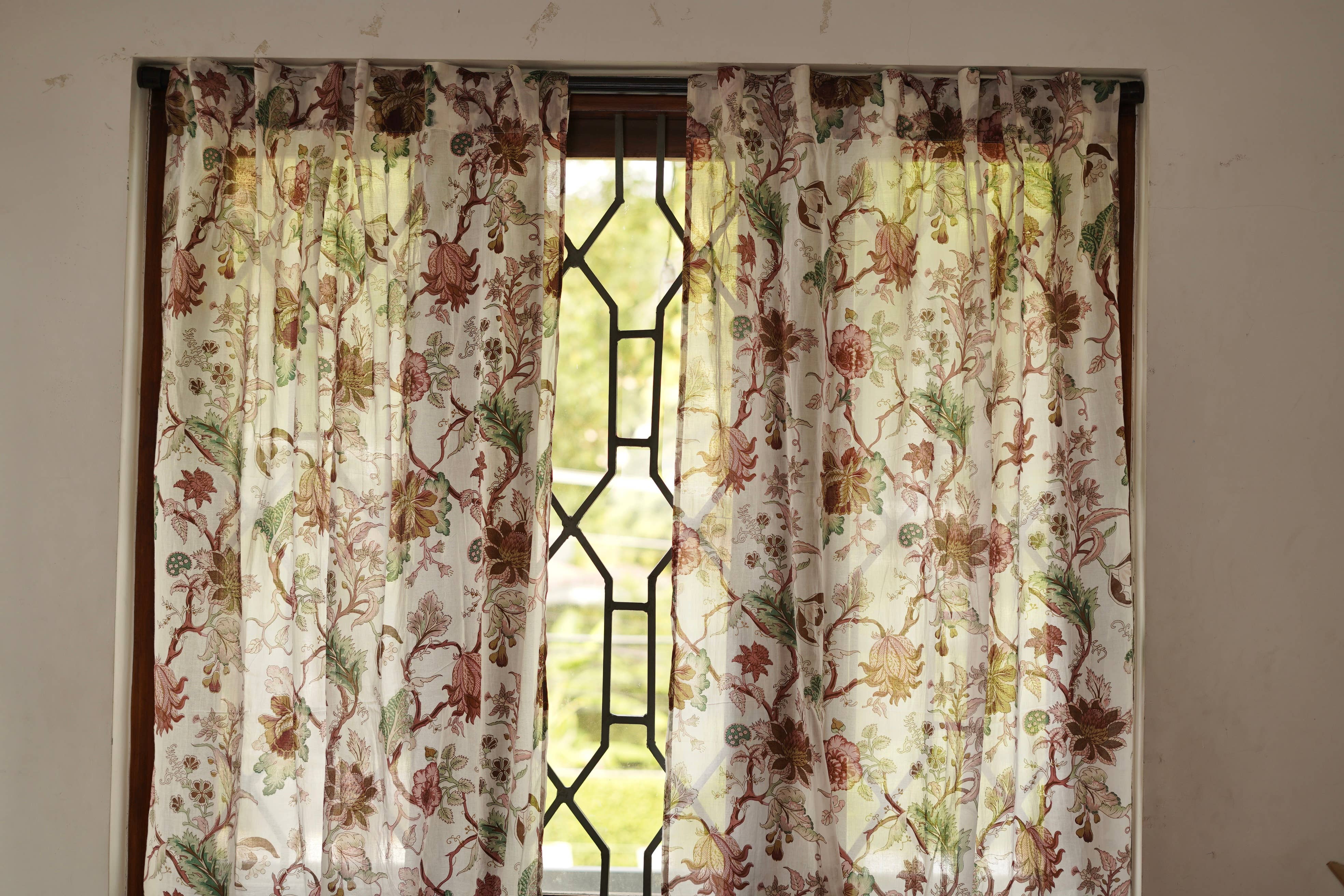 Annahmol - Wholesale Curtain - Vintage Inspired Botanical Sheer Curtains: Assorted Prints68