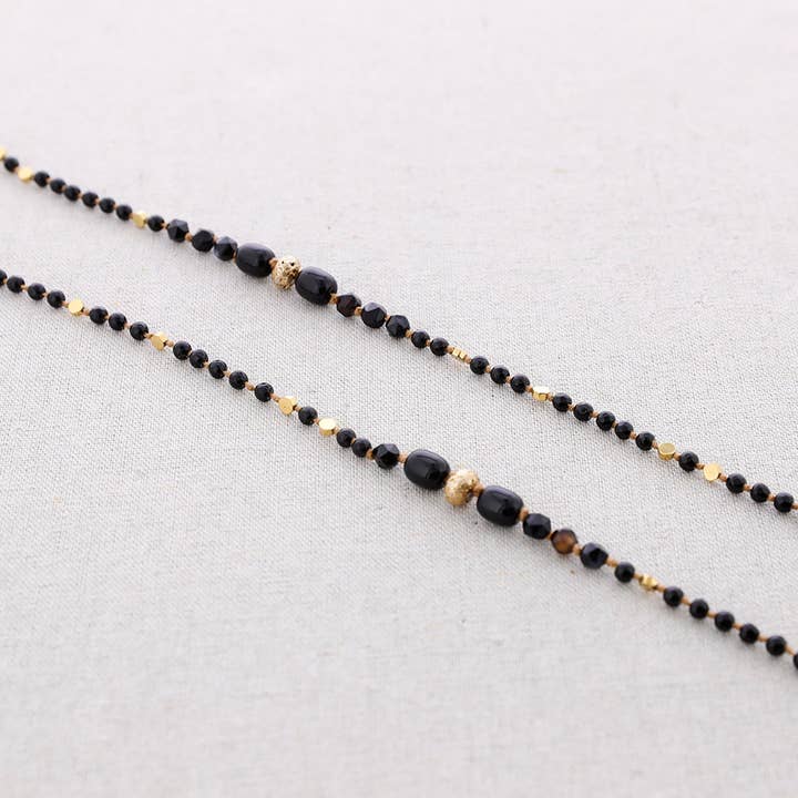 La Cuerda De Sol - Wholesale Beaded/Pearl Necklace - Long Steel Stone Necklace
