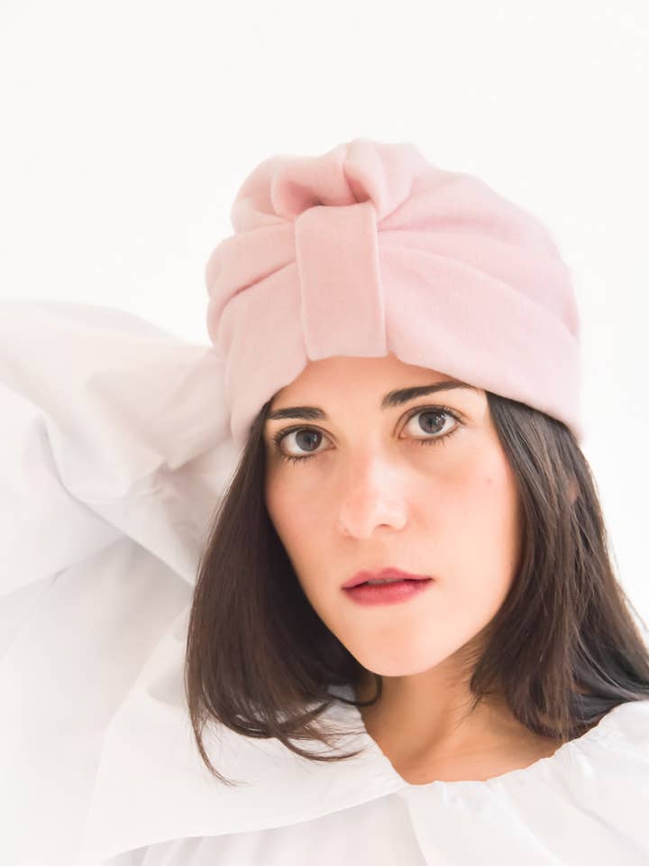 TURBANTE MARIANE rosa per la vendita all'ingrosso da parte di Maud Maxime