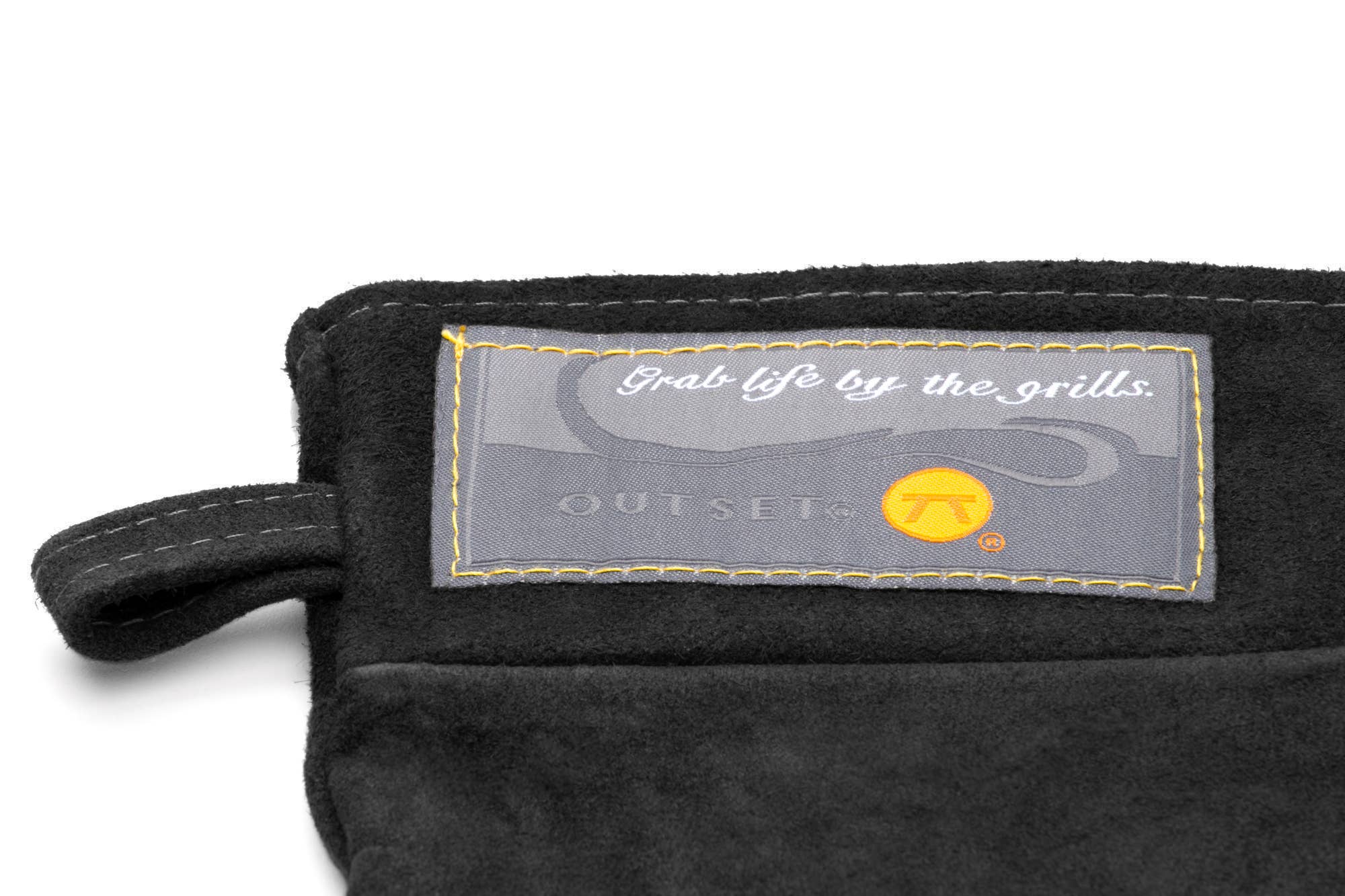 Fox Run Brands – wholesale Oven mitt/pot holder – Outset Black Leather Grill Mitt, 8.5” x 17”4