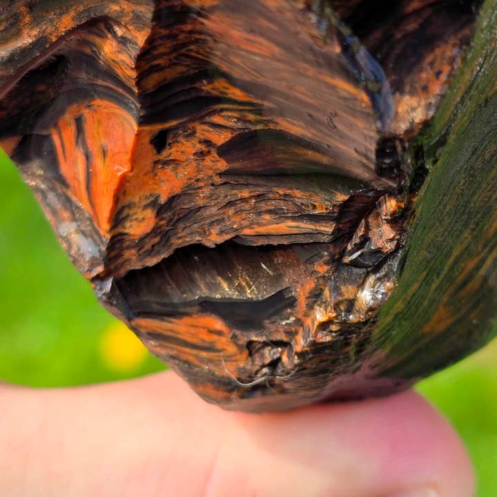 Lapidary Central - Wholesale Spiritual Stone/Crystal - RARE Fire Glass Buttes Obsidian Rough Chunk Lapidary Stone Magnetite9