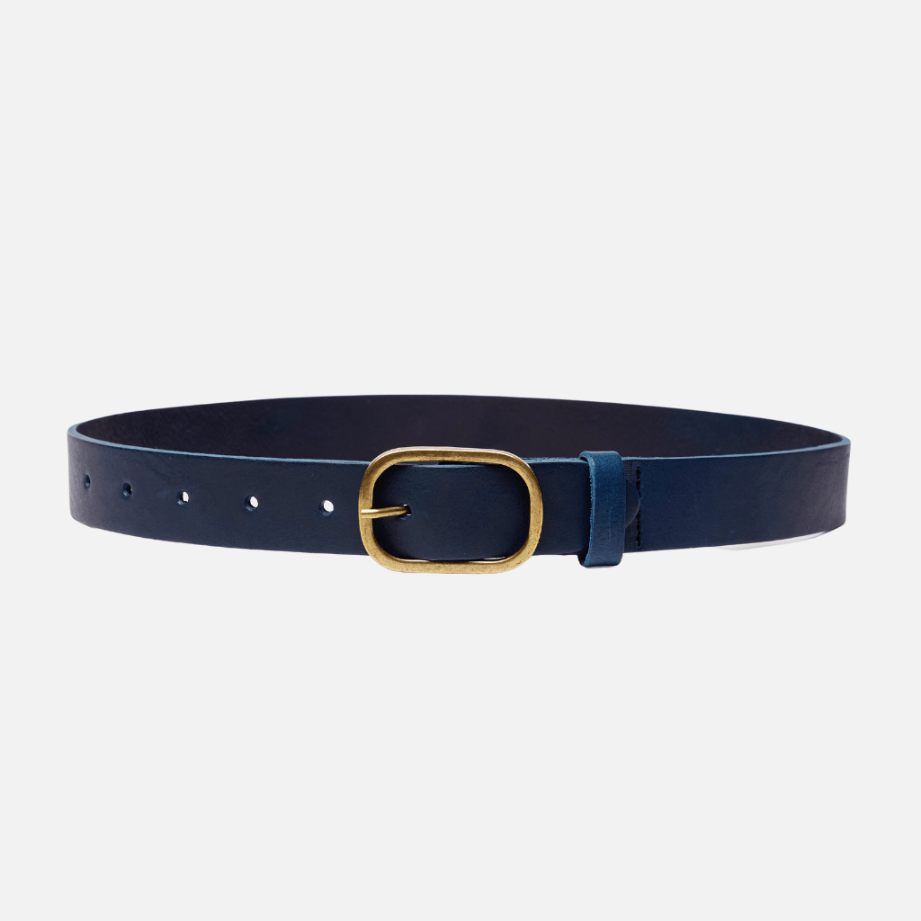 Amsterdam Heritage Leather Belts, Bags, Jackets & Apparel - Vente Ceinture – femme - Marin | Ceinture en cuir doré à boucle ovale pour femmes12