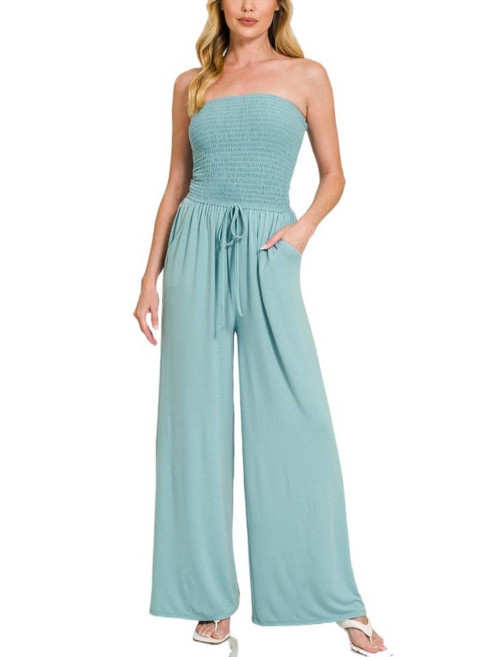 Vanilla Monkey - Wholesale Jumpsuit - Women's - Smocked Tube Top Jumpsuit9