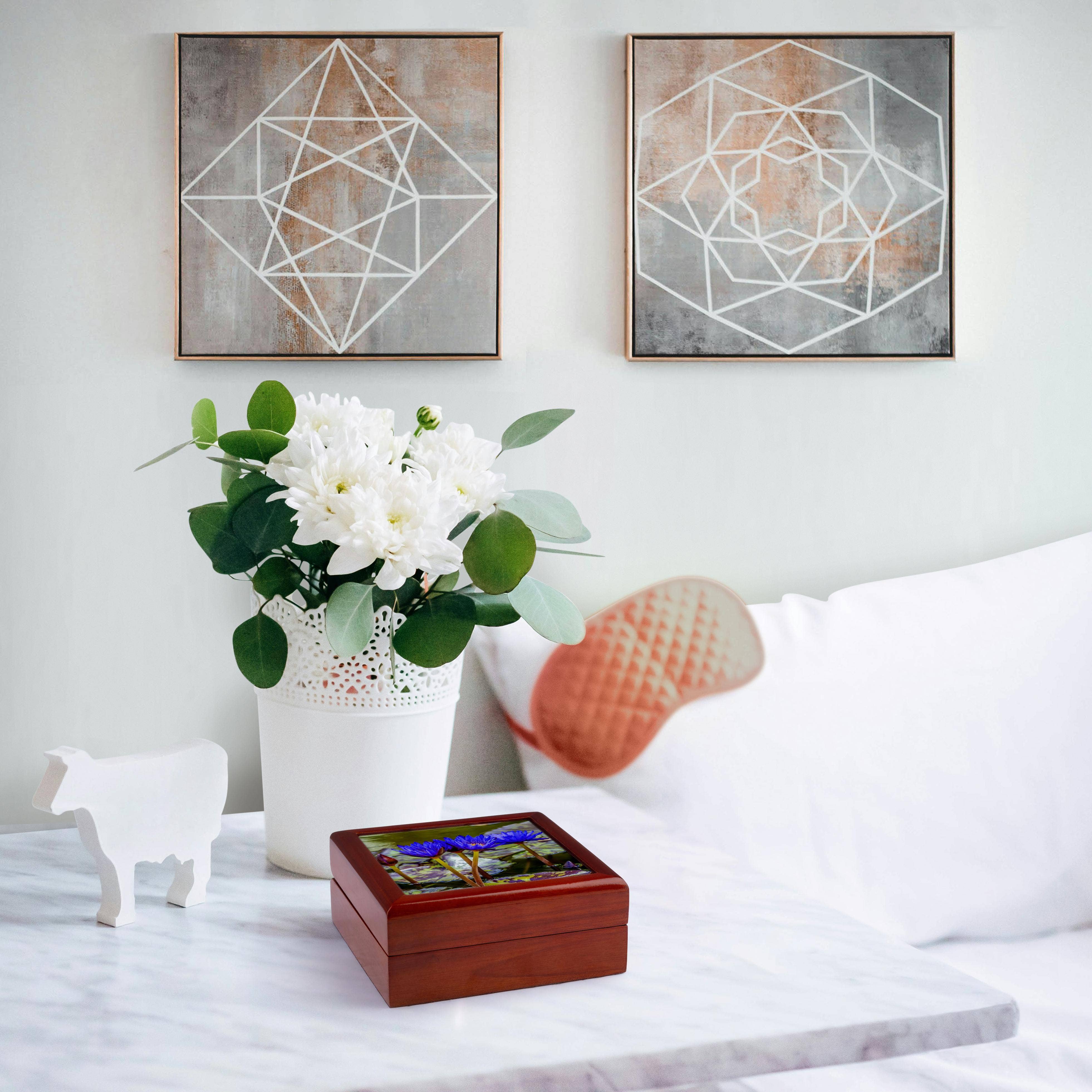 3dRose – wholesale Jewellery box/organiser – 3dRose, Blue flower Nymphaea King, Botanic Garden, Coral Gables, Florida., Jewelry Box3