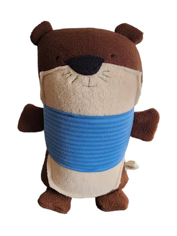 Ollie the Otter, handmade plush toy for wholesale by Dunlap Love