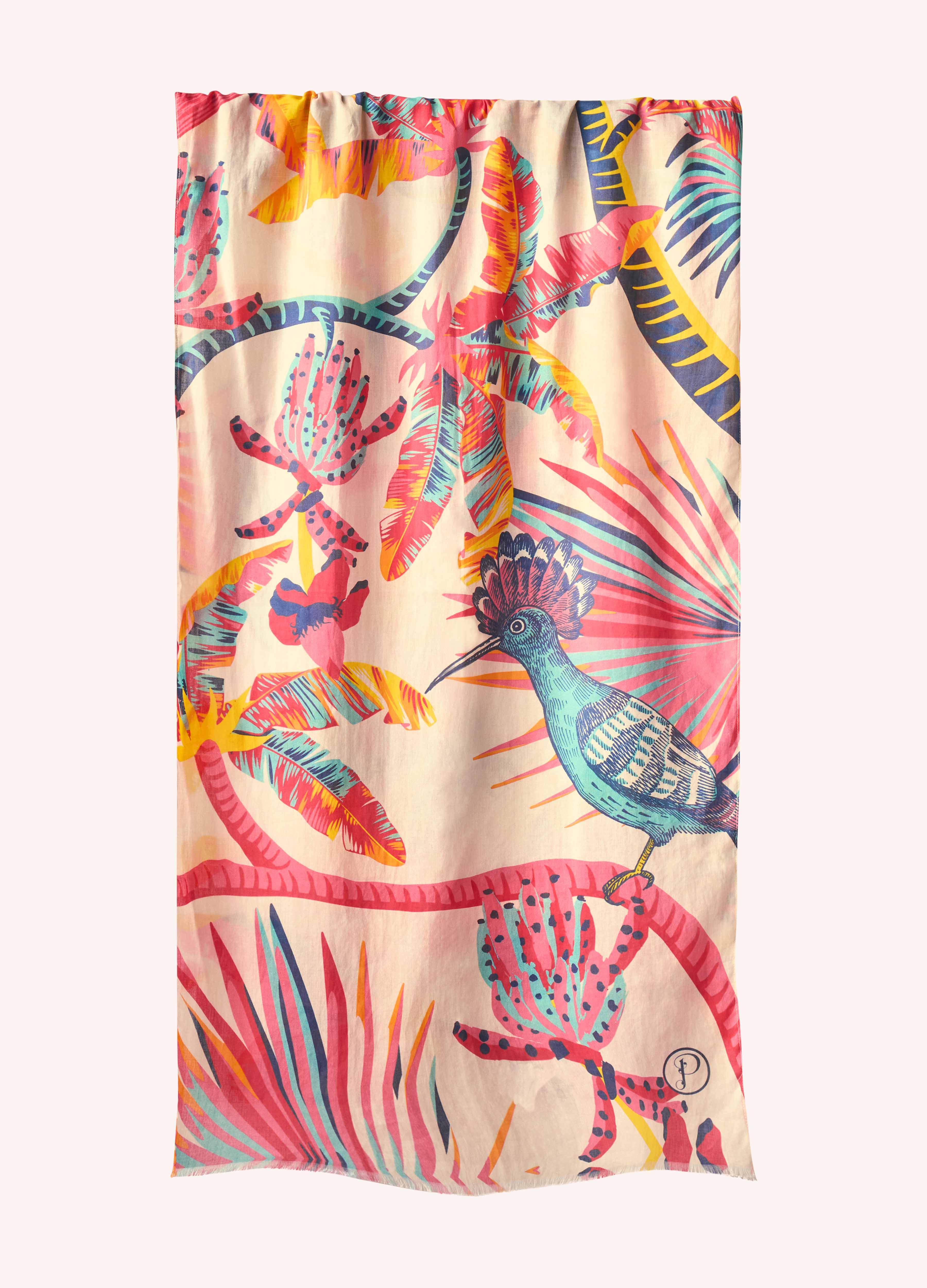 Pink Cotton Scarf - Tropical Paradise for wholesale on Faire3